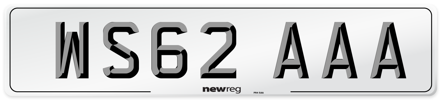 WS62 AAA Number Plate from New Reg